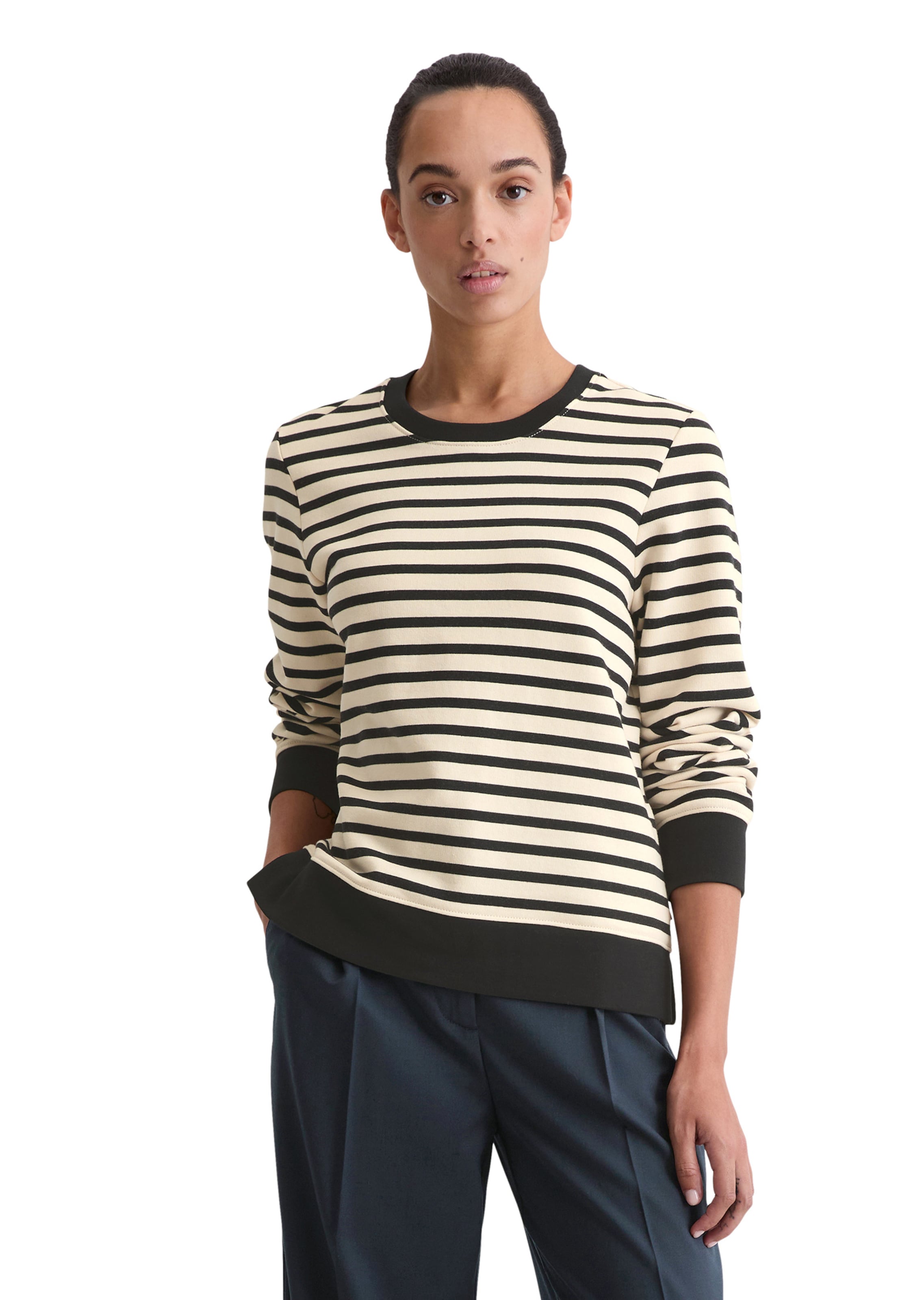 Marc O'Polo Sweatshirt in Beige: front
