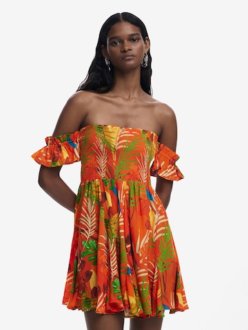 Robe d’été Desigual en orange : devant