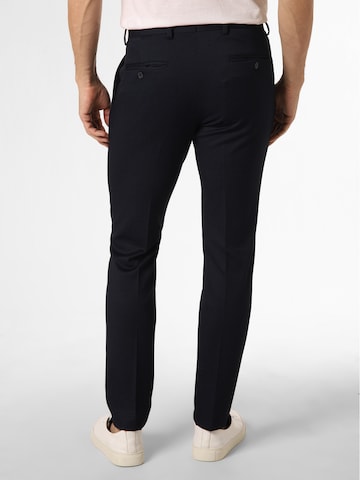 Coupe slim Pantalon 'Hoxdon' Finshley & Harding London en bleu