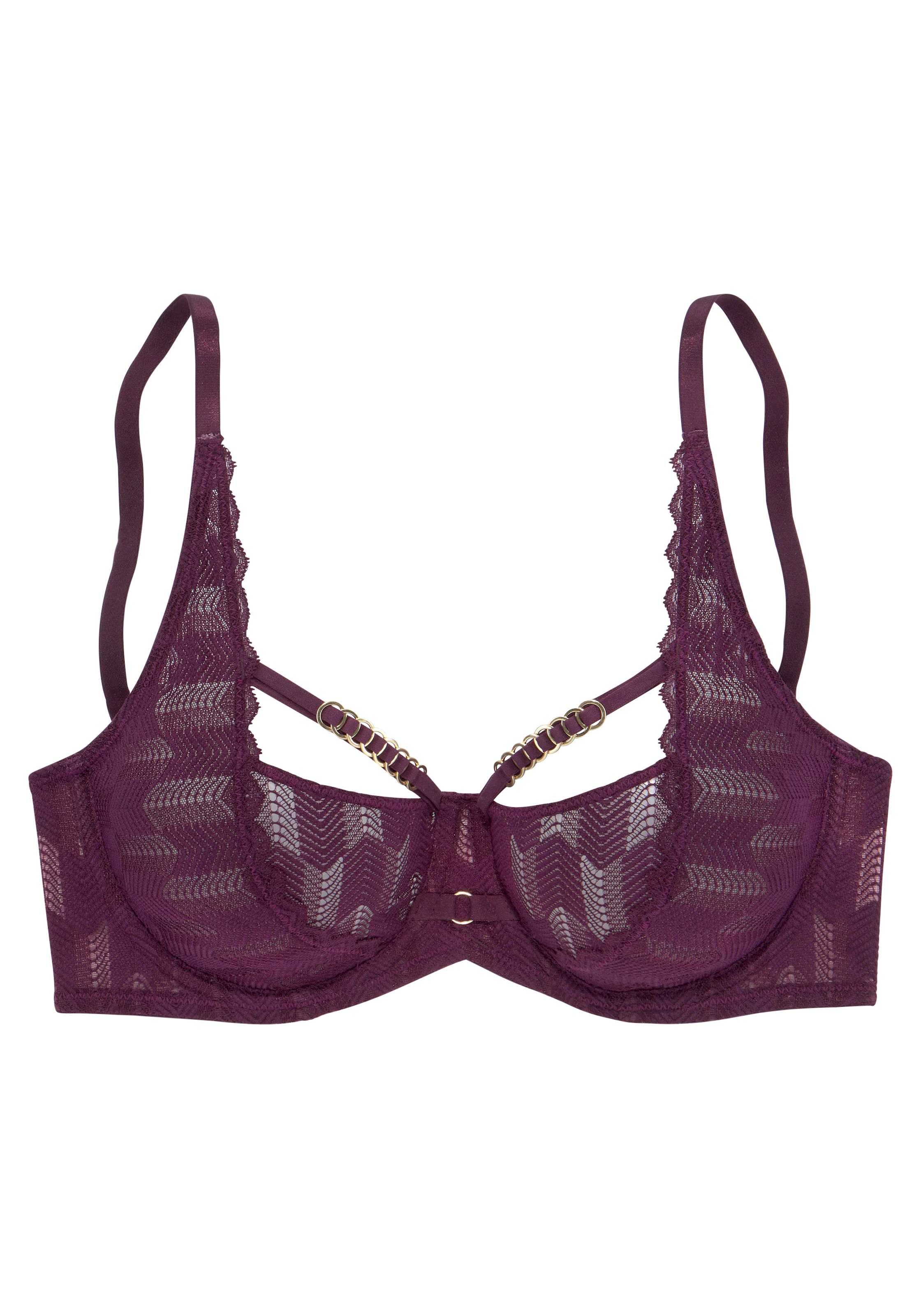 LASCANA T-shirt Bra in Purple: front