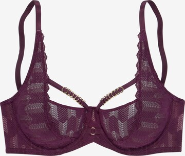 LASCANA T-shirt Bra in Purple: front