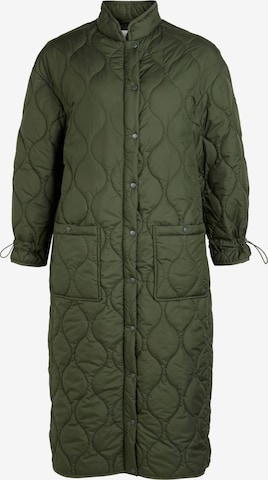 OBJECT Ανοιξιάτικο και φθινοπωρινό παλτό 'Line' σε πράσινο: μπροστά