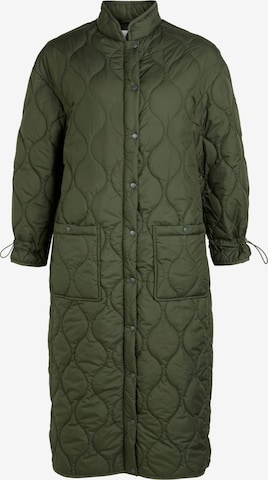 OBJECT Between-Seasons Coat 'Line' in Green: front