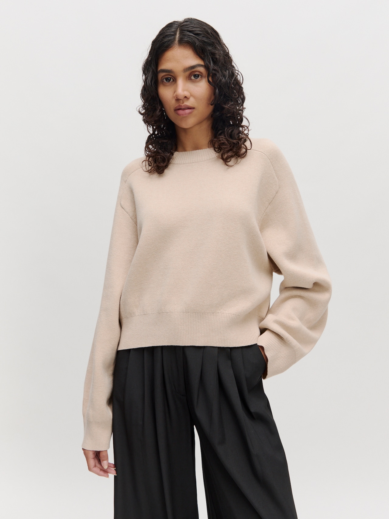 EDITED Trui 'Haukea' Beige gemêleerd
