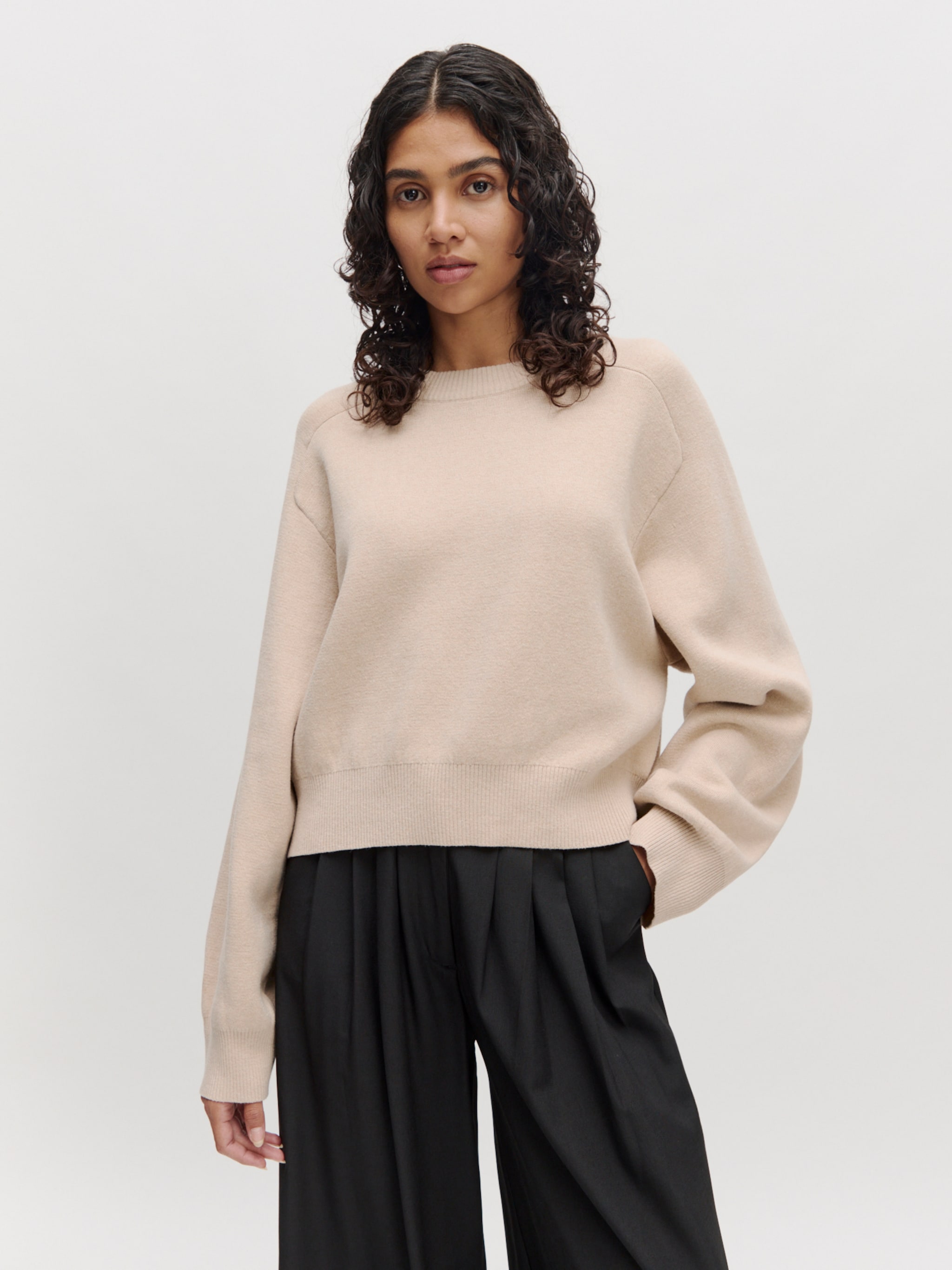 EDITED Producten Trui 'Haukea' Beige gemĂȘleerd