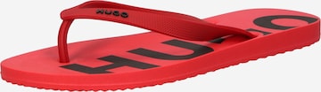 HUGO T-Bar Sandals 'Dave' in Red: front