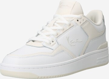 Karl Kani High-Top Sneakers in White: front