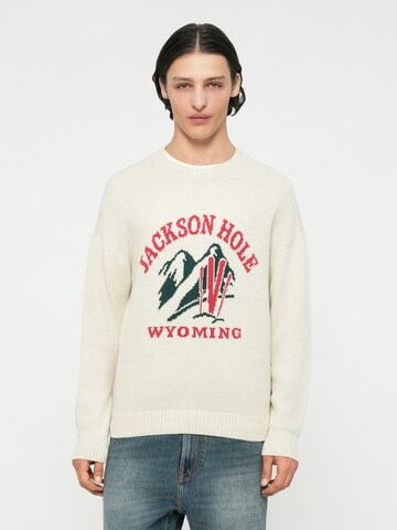 HOLLISTER Sweater in White: front
