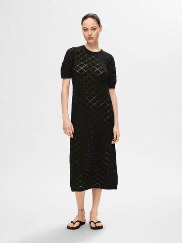 SELECTED FEMME Gebreide jurk in Zwart