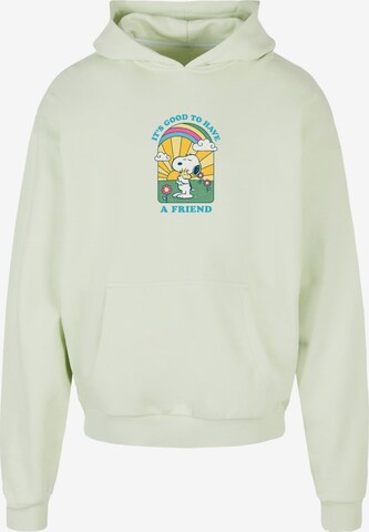 Merchcode Sweatshirt ' Peanuts ' in Green: front