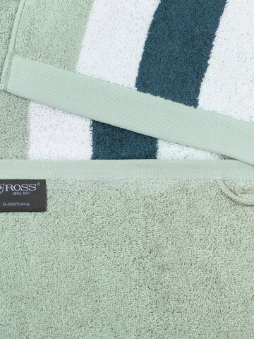 ROSS Handdoek 'Doubleface Stripes' in Groen