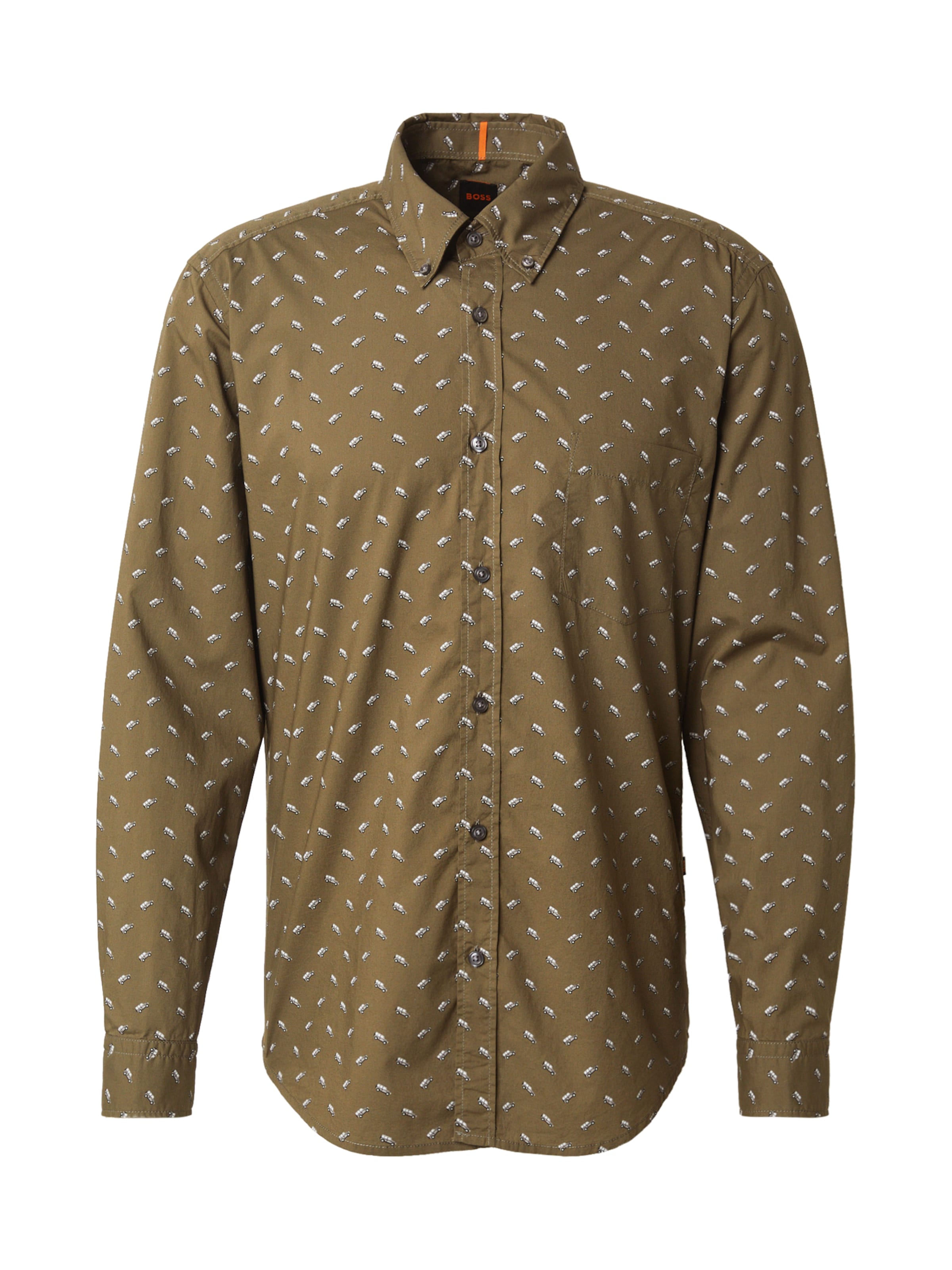 BOSS Slim Fit Skjorte 'Rickert_M' i grøn: forside