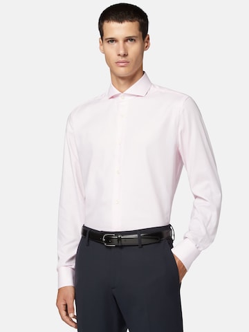 Boggi Milano Regular fit Button Up Shirt in Pink: front