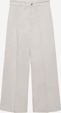 MANGOWide Leg/ Široke nogavice Traperice s naborima 'BEA' - bijela boja: prednji dio