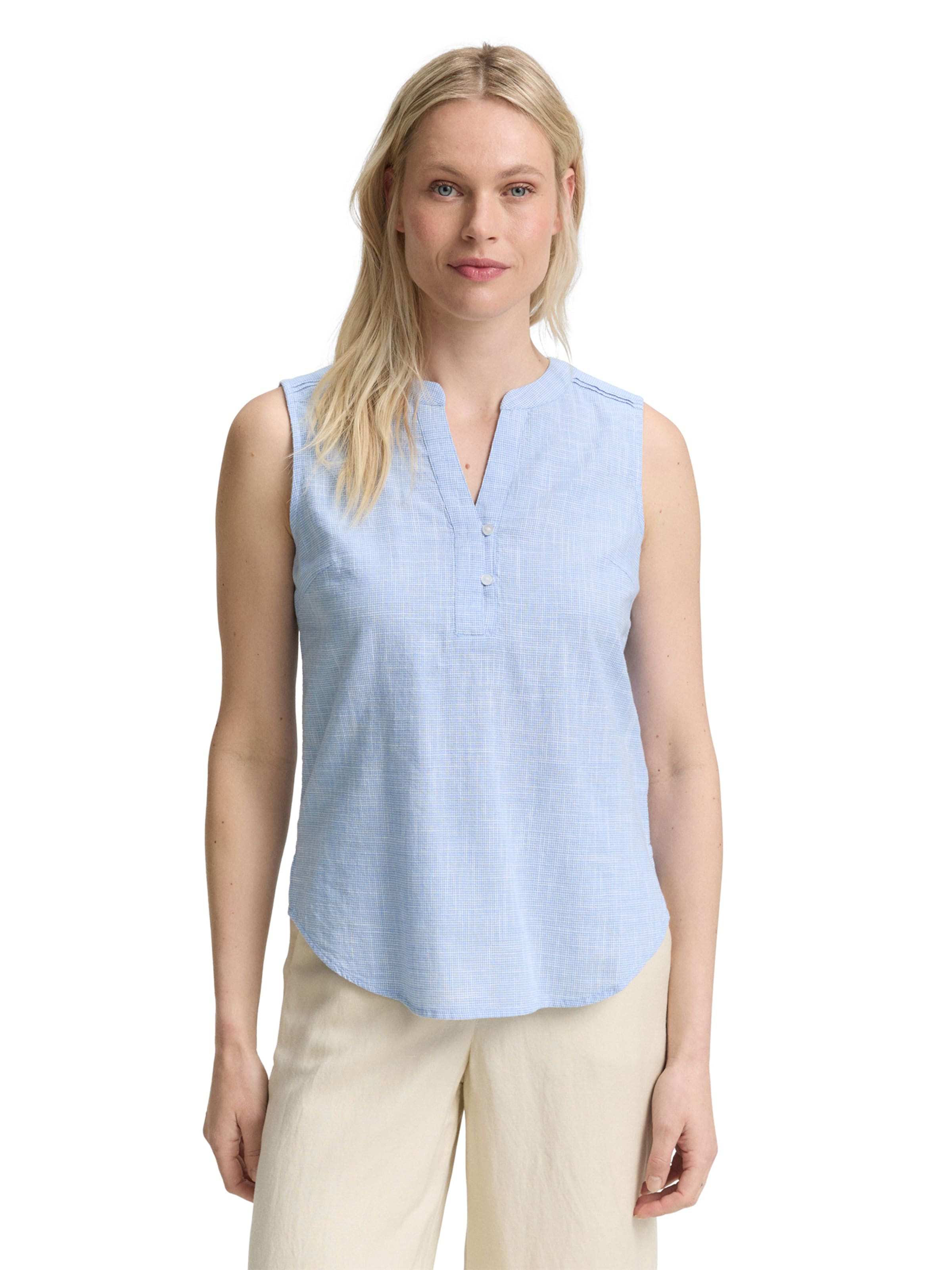 Chemisier TOM TAILOR en bleu : devant