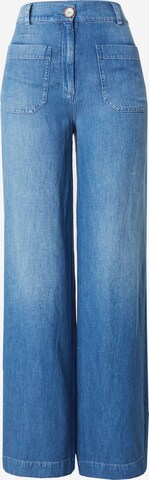 sessun - Pierna ancha Pantalón en azul: frente