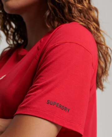 Superdry Functioneel shirt 'Run' in Rood