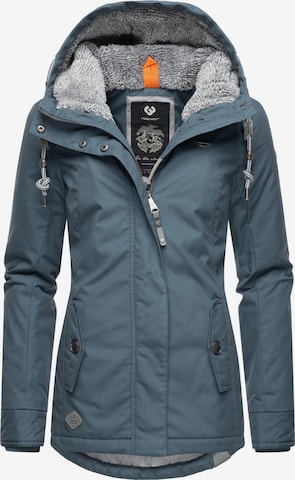 Ragwear Winter jacket 'Monade' in Blue: front