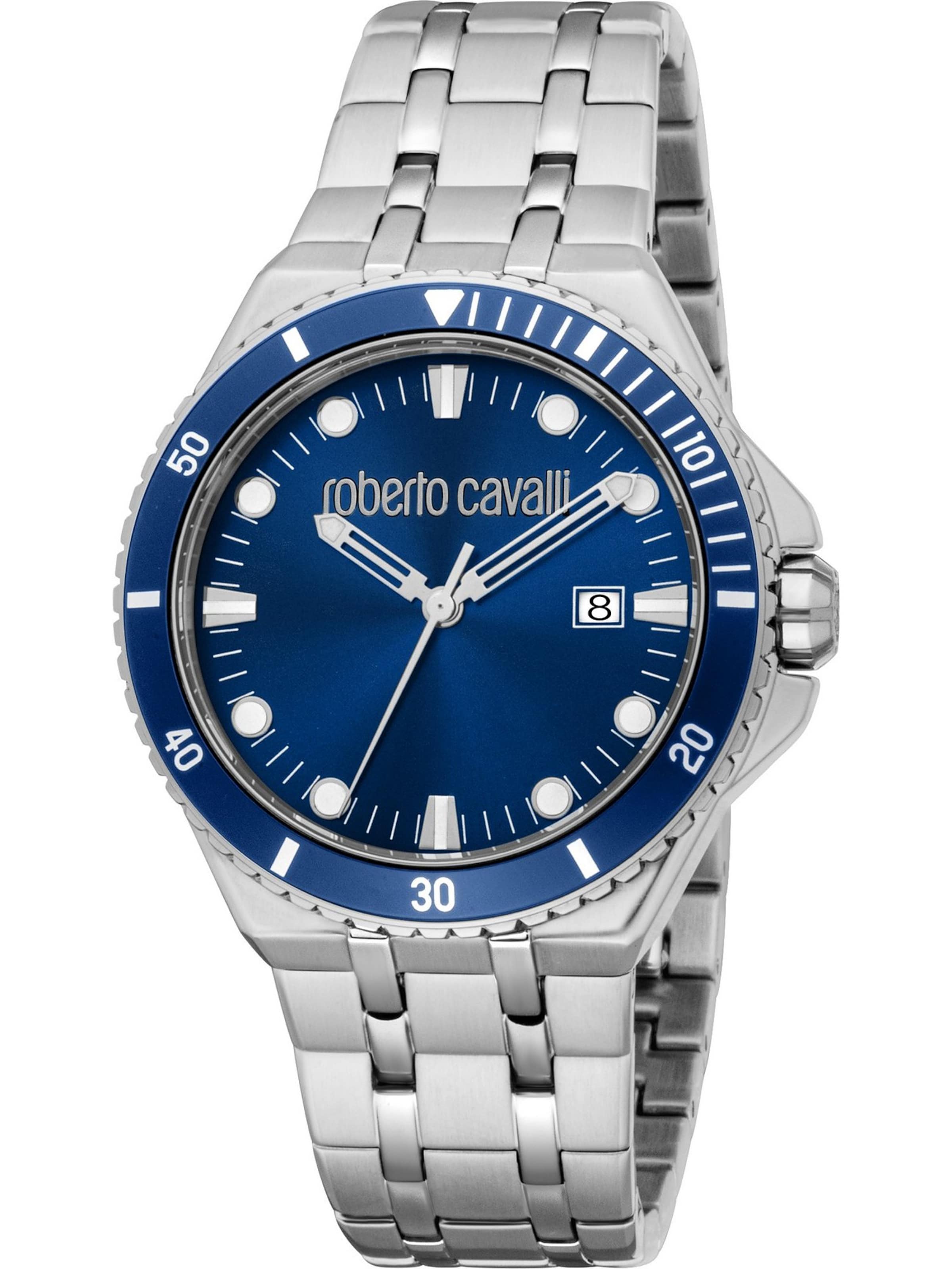 Just Cavalli Uhr in Blau: Vorderseite