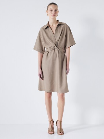 Ipekyol Shirt Dress in Brown: front