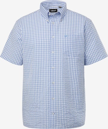 Men Plus Regular fit Overhemd in Blauw: voorkant