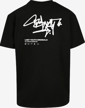 Lost Youth Shirt 'GRAFFITI' in Zwart