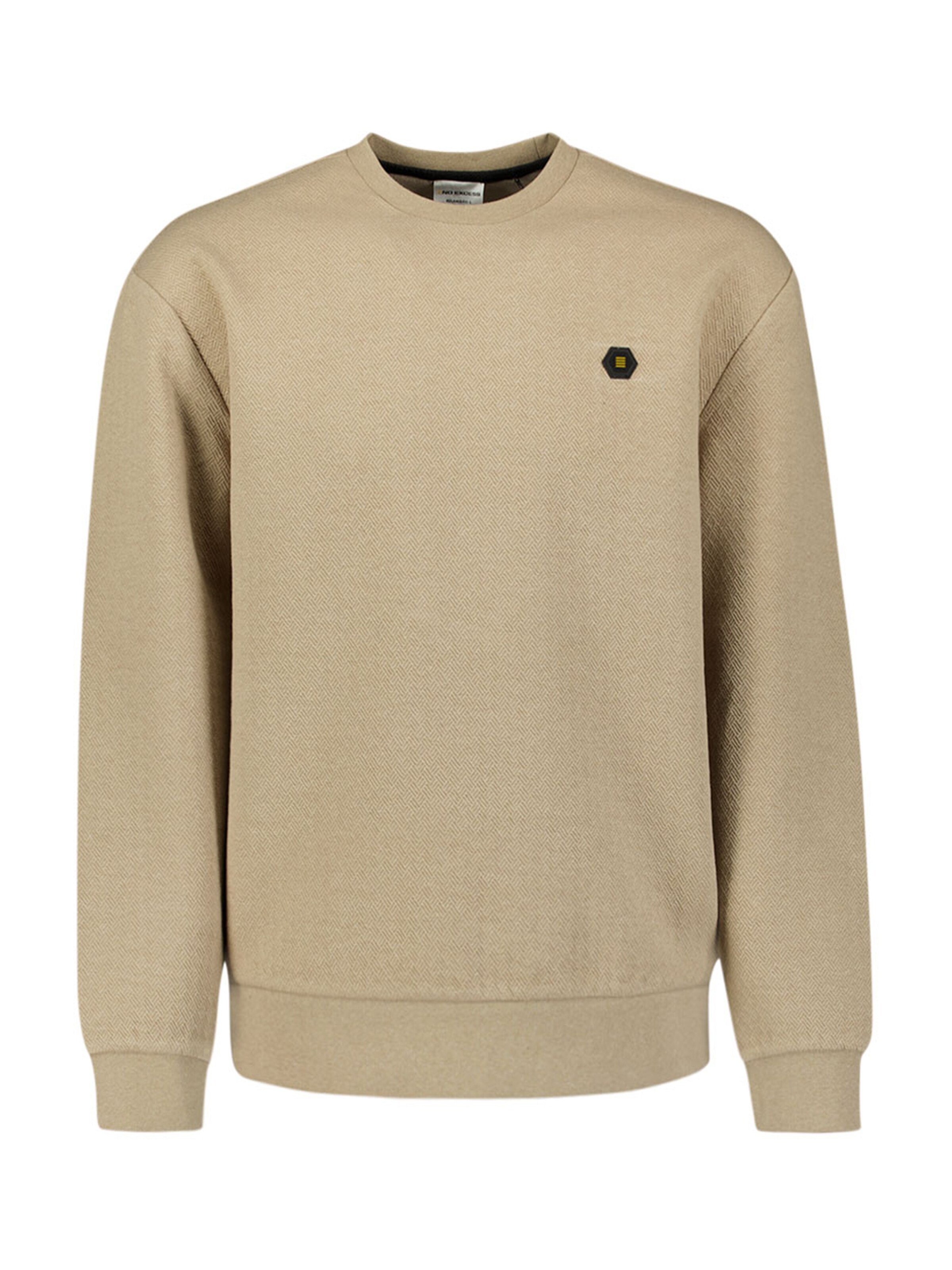Sweat-shirt No Excess en beige : devant