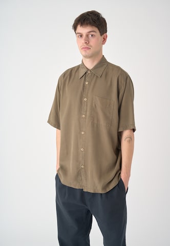 Cleptomanicx Regular fit Button Up Shirt 'Easy' in Brown: front