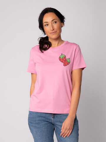 Watapparel Shirt 'Strawberry' in Pink: front