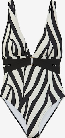 FRENCH CONNECTION Uimapuku värissä musta: etupuoli