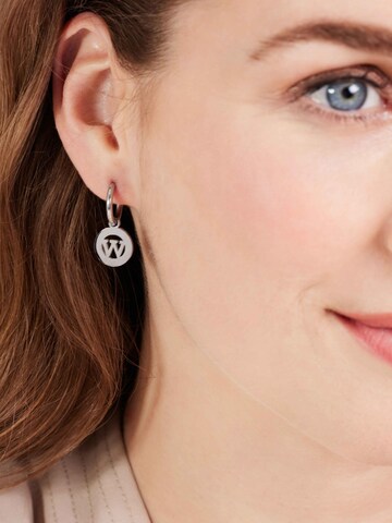 Boucles d'oreilles Lucardi en argent : devant