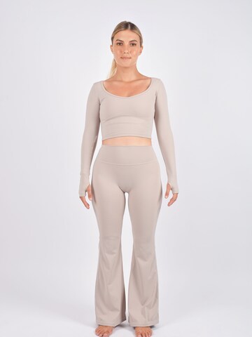 Kadoo Boot cut Leggings 'Balance - Sand (recycelt)' in Beige