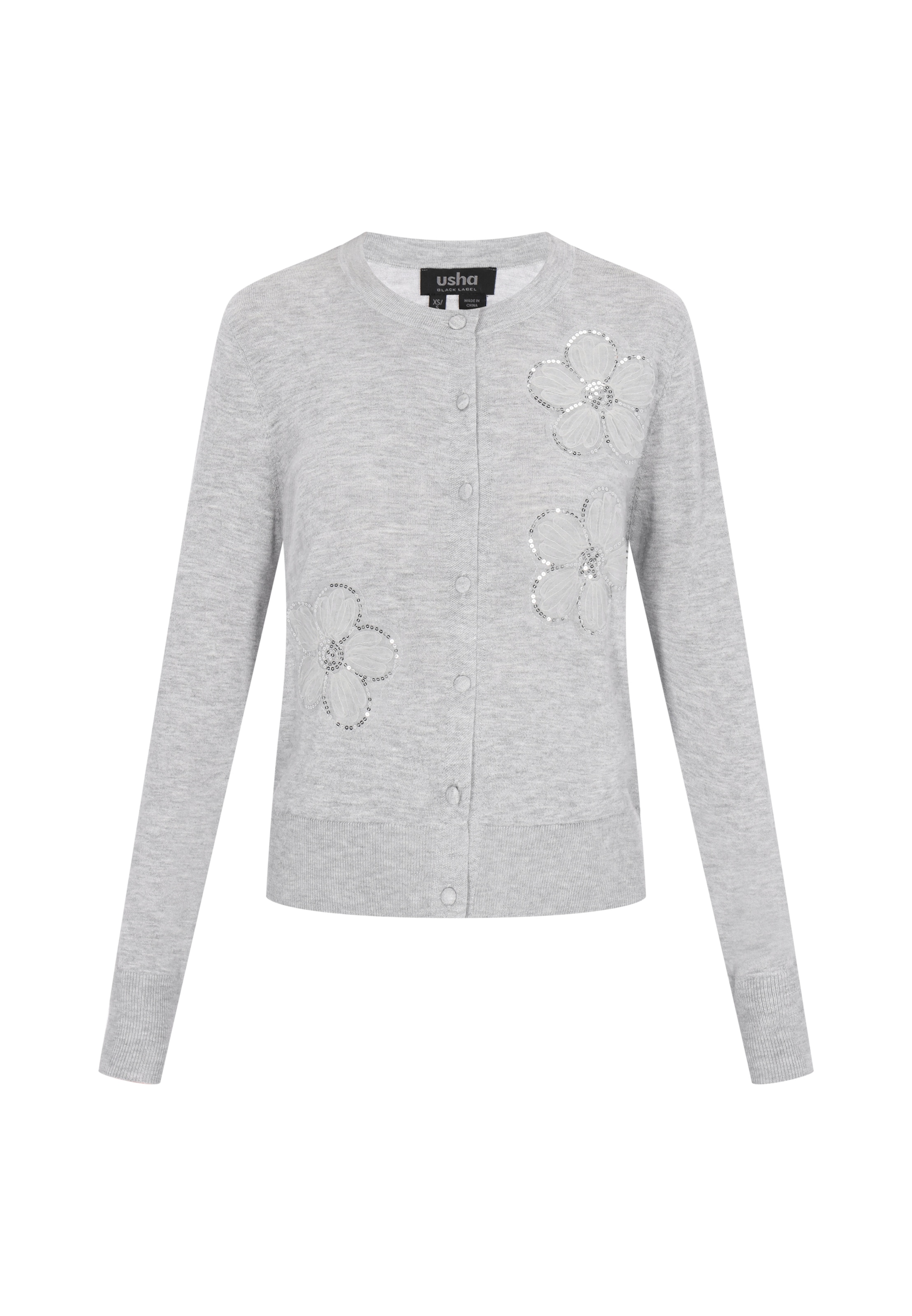 usha BLACK LABEL - Cárdigan en gris: frente