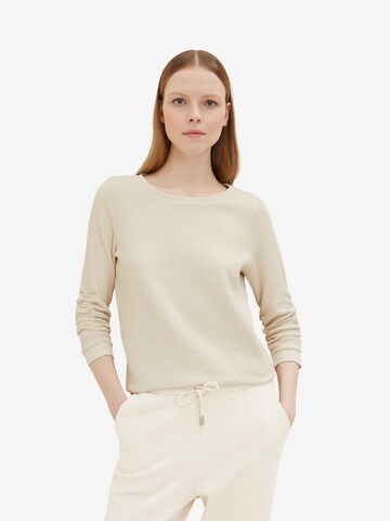 TOM TAILOR DENIM Pullover i beige