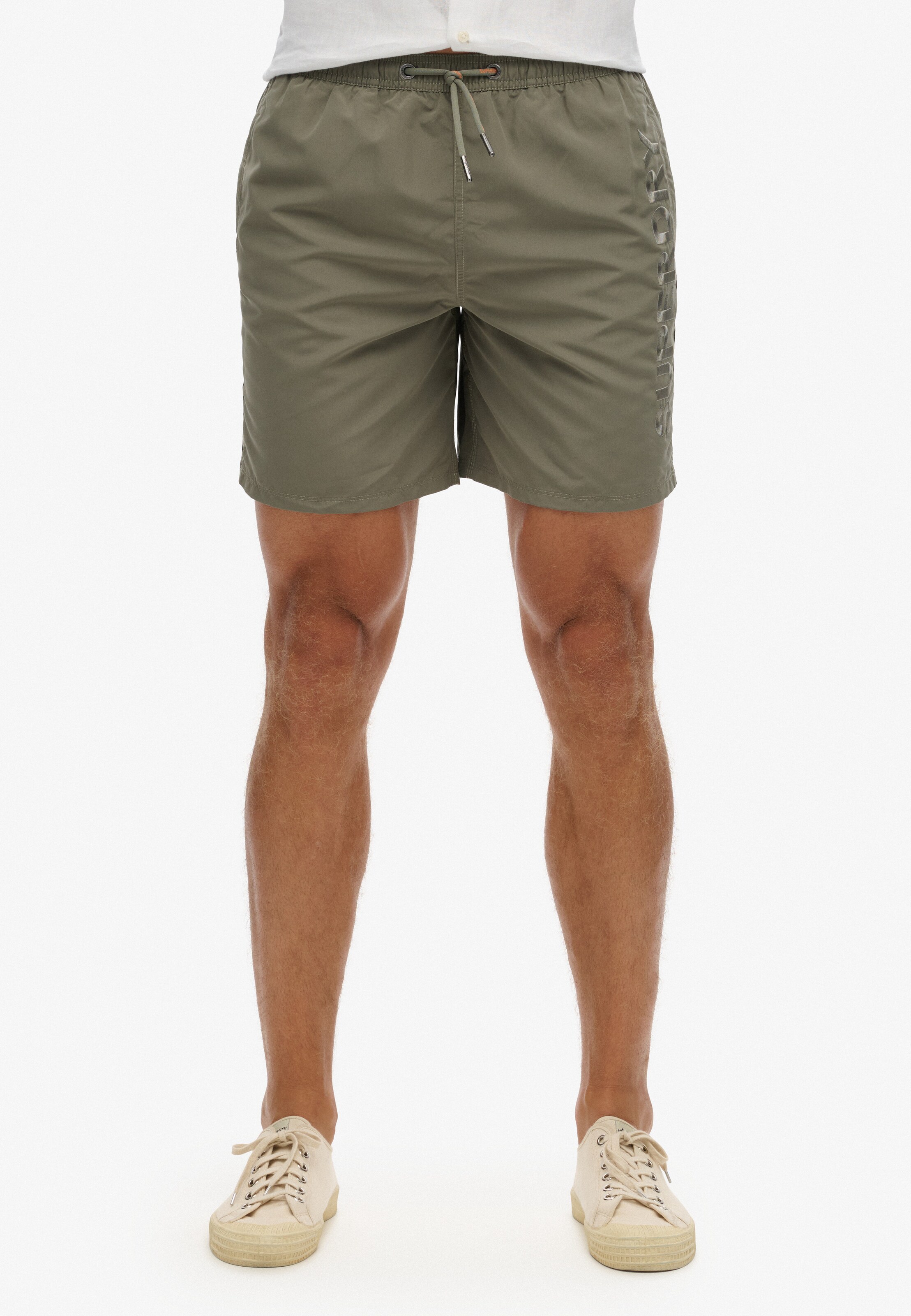 Shorts de bain Superdry en vert : devant