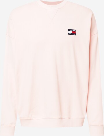 Sweat-shirt Tommy Jeans en rose : devant