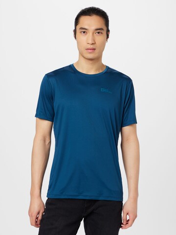 T-Shirt fonctionnel JACK WOLFSKIN en bleu : devant