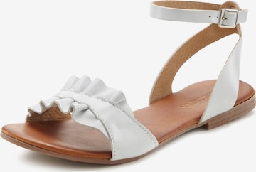 LASCANA Strap Sandals in White: front