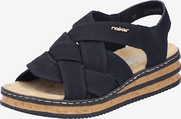 Sandales Rieker en noir : devant