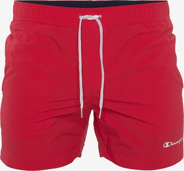 Champion Authentic Athletic Apparel Kratke kopalne hlače | rdeča barva: sprednja stran