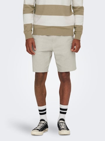 Only & Sons Regular Shorts 'Linus' in Beige: predná strana