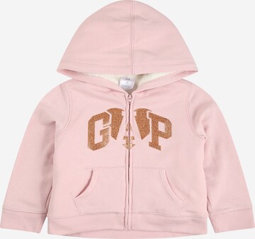 GAP Zip-Up Hoodie in Pink: front