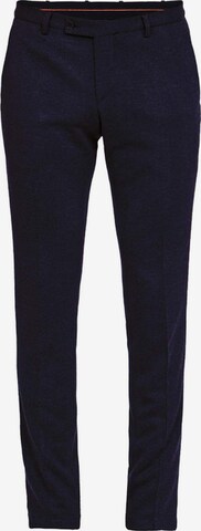 Digel Slim fit Pleated Pants in Blue: front