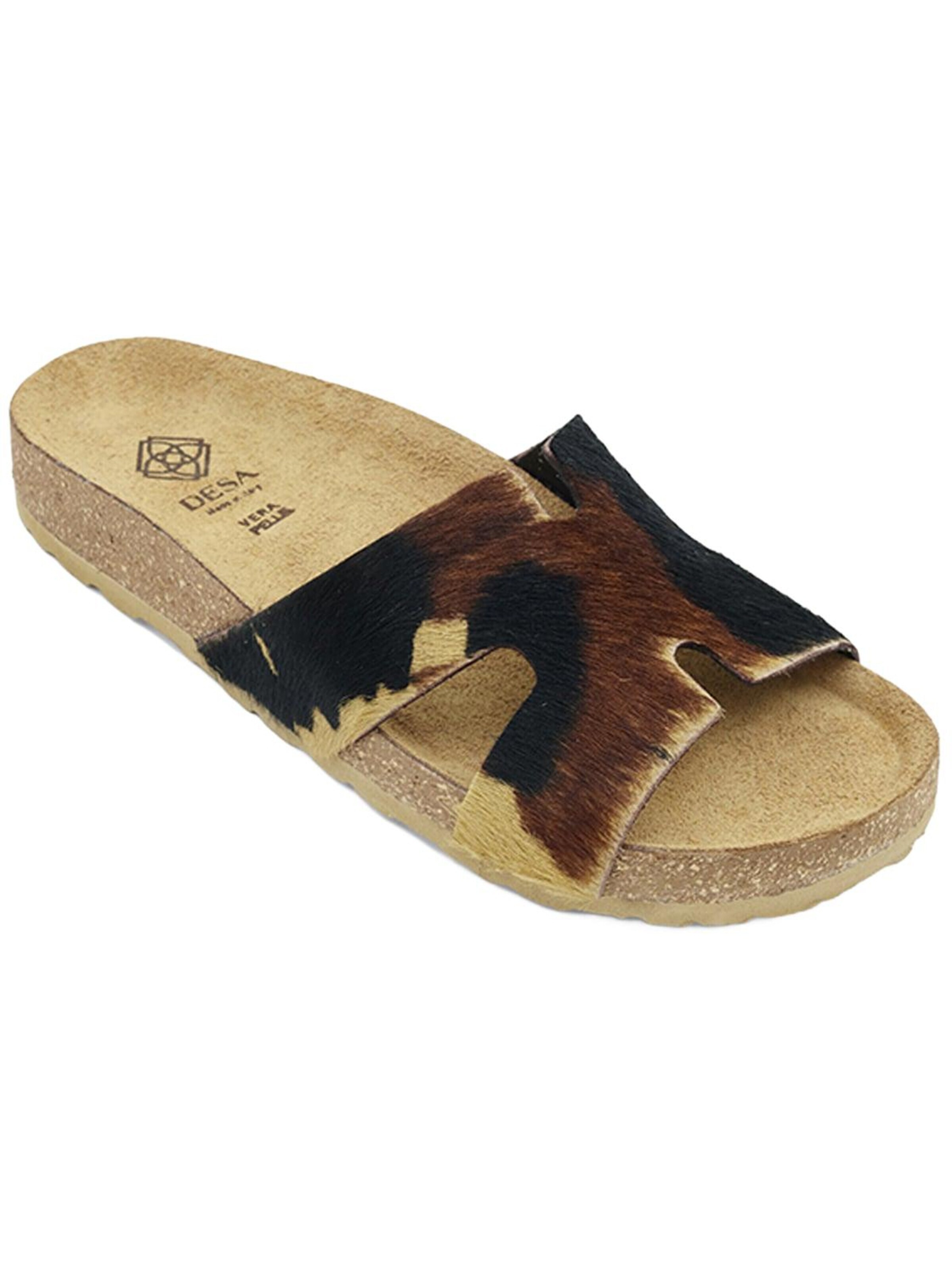 Desa Slipper 'Folien' in Brown: front