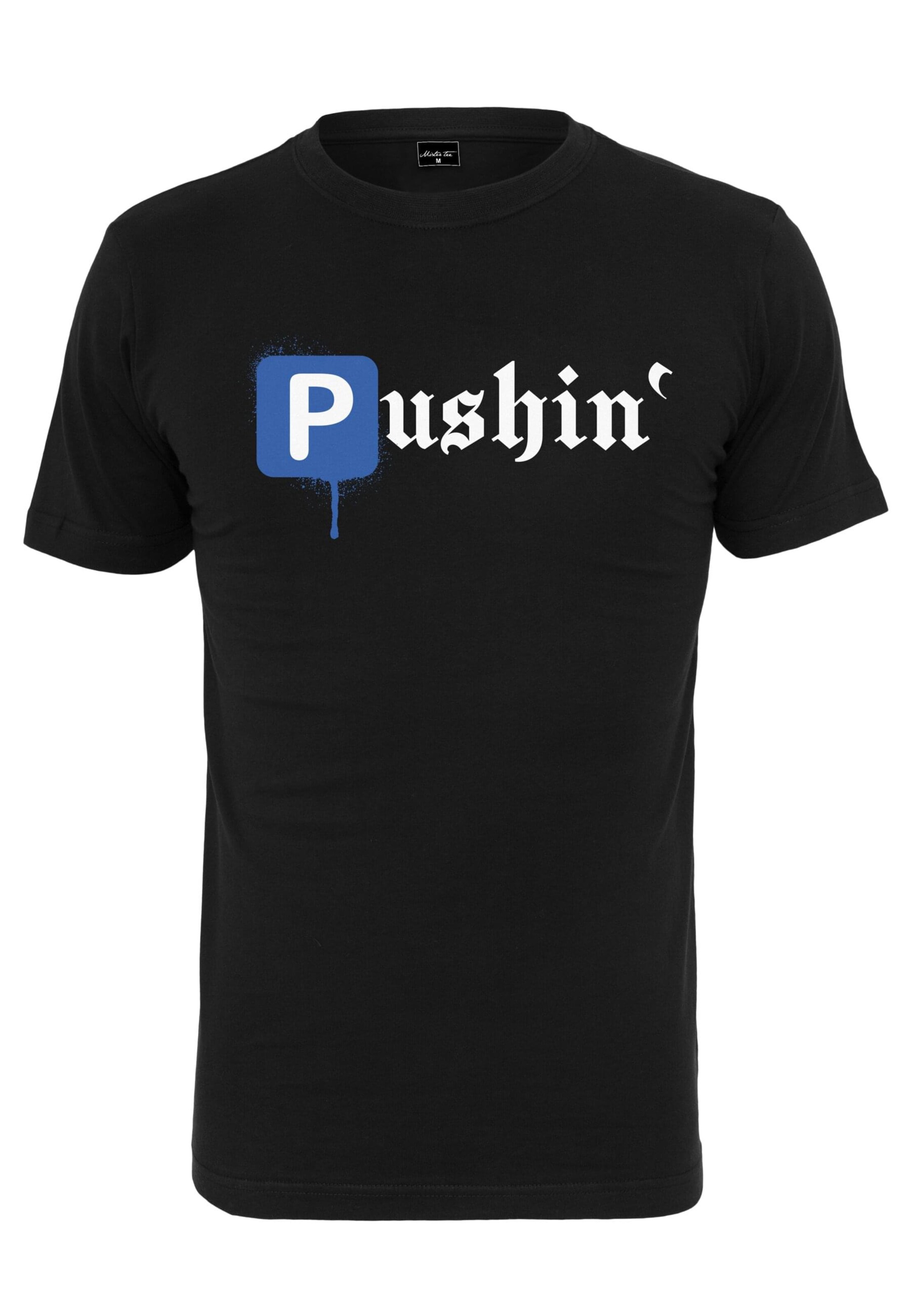 MT Men T-Shirt 'Pushin' in Schwarz: Vorderseite