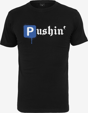 MT Men Shirt 'Pushin' in Zwart: voorkant