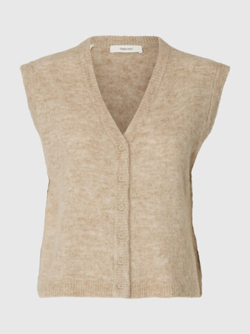 SELECTED - Chaleco de punto en beige