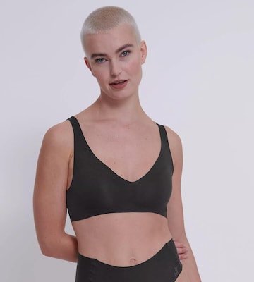 SLOGGI T-shirt Bra 'ZERO Feel 2.0' in Black: front