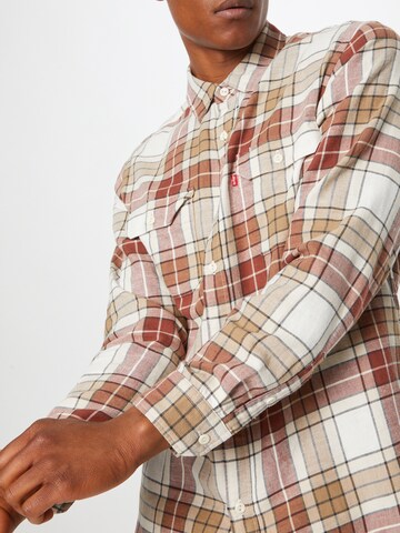 LEVI'S ® Comfort Fit Skjorte 'Jackson Worker' i brun