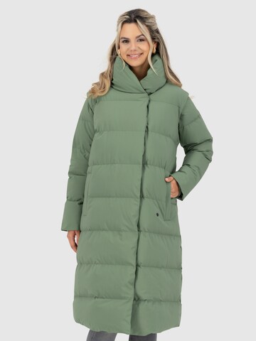 Alife and Kickin Vinterkappa 'FleurAK' i grön: framsida